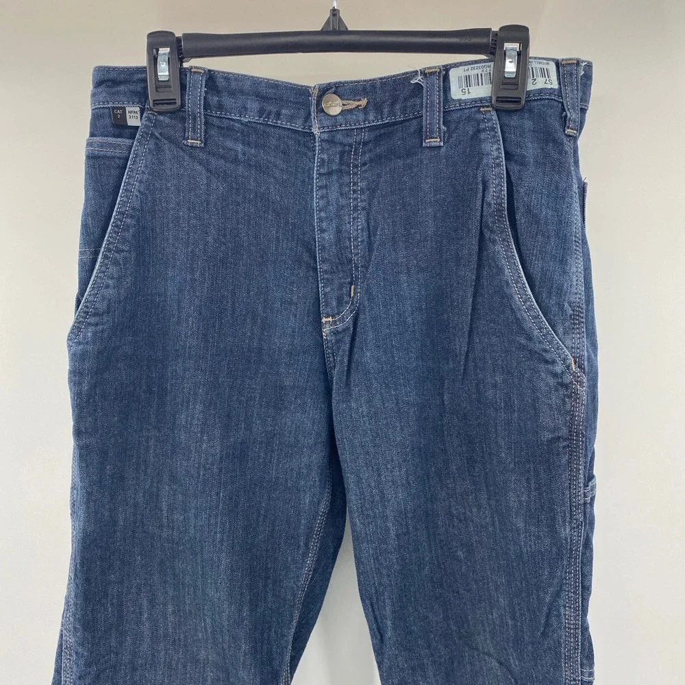 Carhartt FR Jeans Mens Tag 32x32 Fits 32x30.5 Dark Flame Resistant Work CAT 2